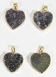 Lot: Druzy Amethyst Heart Pendants - Pieces #78437-2